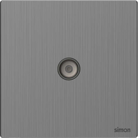 M7 Metal- Bộ ổ cắm TV (Brushed Grey) Simon 665111M-2B