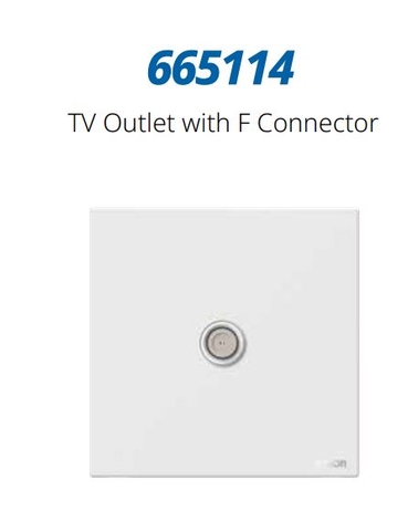 Module ổ cắm Tvi chuẩn F màu Trắng Simon M7 665114 đế vuông