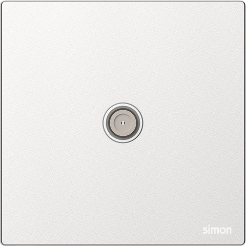 M7 Metal- Bộ ổ cắm TV chuẩn F (Frosted Sliver) Simon 665114M-2A màu bạc