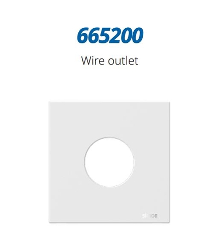 Module mặt che trơn có lỗ kéo dây màu Trắng Simon M7 665200 đế vuông