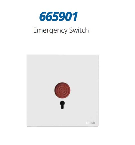 Module công tắc Khẩn cấp màu Trắng Simon M7 665901 đế vuông