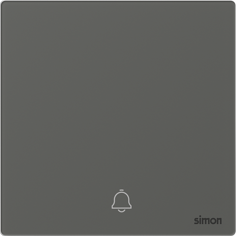 Bộ nút nhấn chuông cửa màu xám mặt kính Simon M7 666301G-4D lắp đế vuông