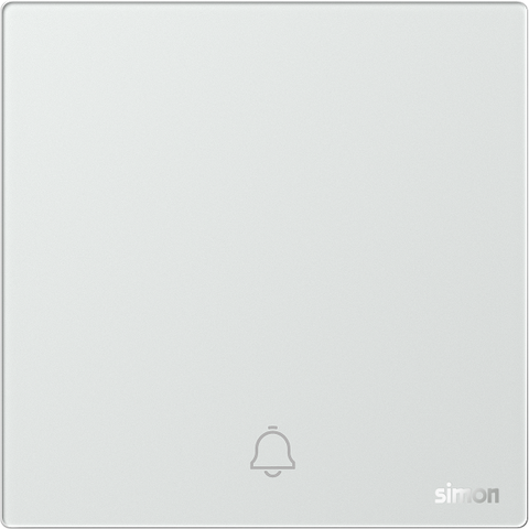 Bộ nút nhấn chuông cửa màu bạc mặt kính Simon M7 666301G-4E lắp đế vuông