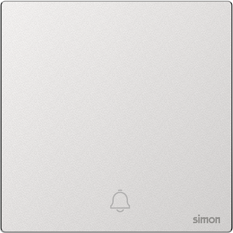Bộ nút bấm chuông cửa màu bạc mặt kim loại Simon M7 666301M-2A