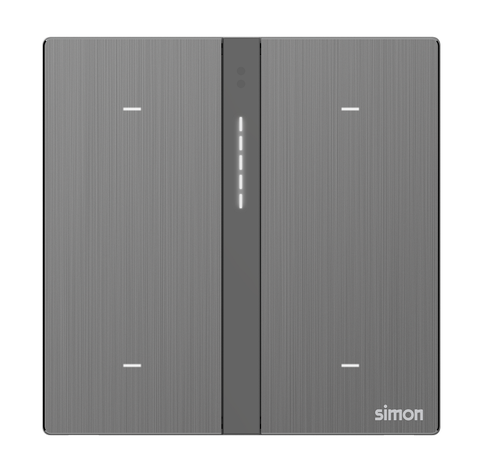 Module công tắc bối cảnh 4 (Metal Grey) Simon M7 Smart  66E8008MTY-2B Màu xám