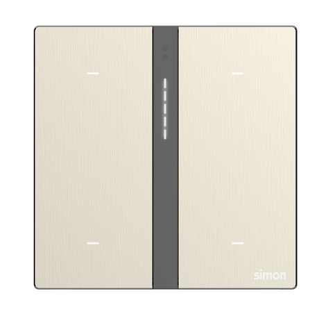 Module công tắc bối cảnh bốn Simon M7 Smart (Metal Gold) 66E8008MTY-2C Màu vàng