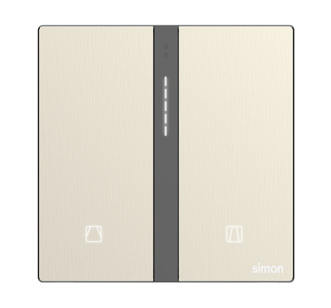 Module công tắc điều khiển rèm cửa đơn Simon M7 Smart  (Metal Gold) 66E8013-2C màu vàng