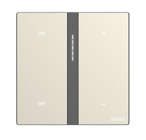 Module công tắc dimer đơn kết hợp 2 công tắc bối cảnh Simon M7 Smart 66E8017MTY-2C