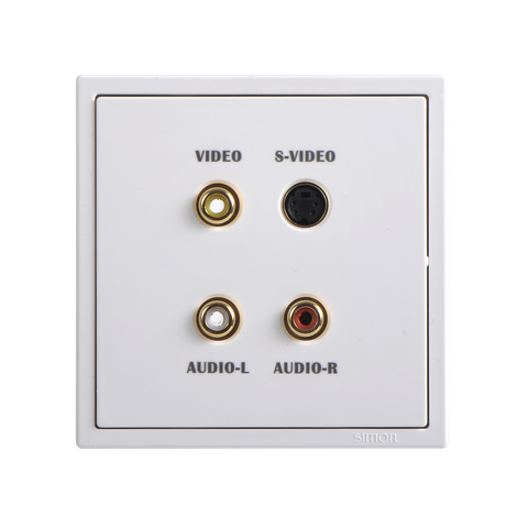 Module ổ cắm AV-S Simon I7 700493 màu Trắng