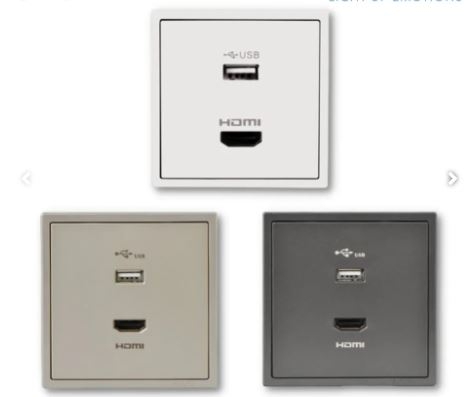 Module ổ cắm USB và HDMI (Sâm panh), Simon I7 700494-46