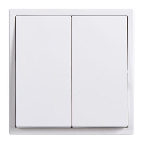 Module Nút nhấn nhả đôi màu trắng Simon I7 701021F mặt vuông