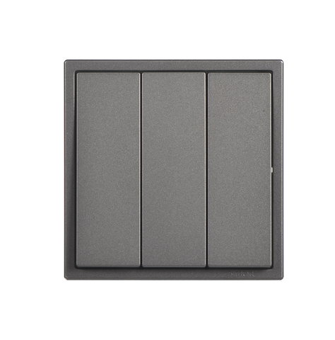 Module Nút nhấn nhả ba màu Xám simon I7 701031F-61 lắp mặt đế vuông