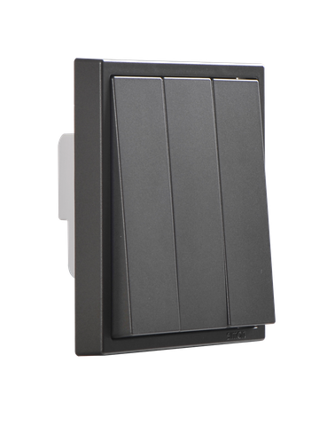 Công tắc ba 1 chiều màu Xám Simon I7 701031-61 lắp đế vuông