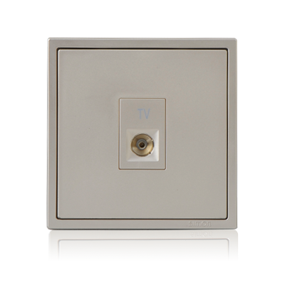 Module Ổ cắm tivi đơn màu trắng Simon I7 705111-46 đế vuông