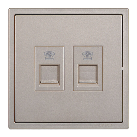 Module Ổ cắm điện thoại đôi màu Sâm panh Simon I7 705224-46