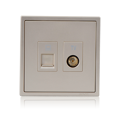 Module Ổ cắm điện thoại kết hợp ổ cắm tivi màu Sâm panh Simon I7 705301-46