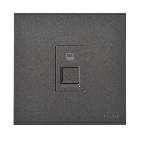 E6- Bộ ổ cắm dữ liệu đơn Cat6e (Grey) Simon 725218-61 Màu xám