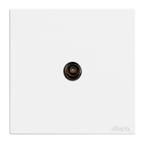 Ổ cắm Tivi đơn Simon K3 575111 Màu trắng lắp chuẩn đế vuông