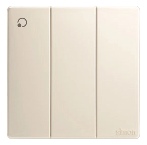 Công tắc ba 1 chiều 16A Simon K3 571031-46 Màu sâm panh lắp chuẩn đế vuông