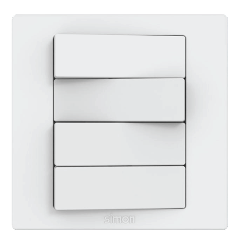 Module Công tắc bốn 2 chiều màu trắng Simon S5 S5141 lắp đế vuông