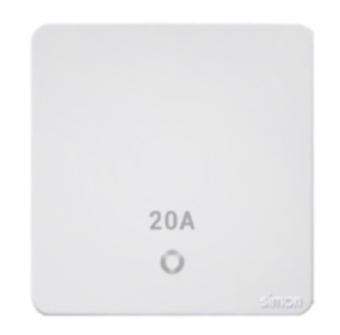 Công tắc 20A 1 chiều Simon K3 572023 Màu Trắng lắp chuẩn đế vuông