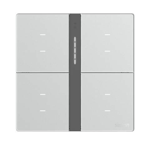 Module công tắc bối cảnh tám Simon M7 Smart màu Bạc 66E8025GTY-4E