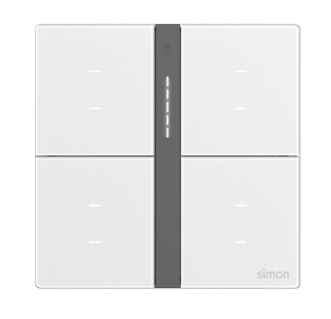 Module công tắc bối cảnh tám Simon M7 Smart Màu trắng 66E8025GTY-4F