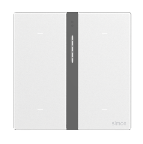 Module bộ công tắc bốn gồm 2 công tắc bối cảnh và 2 công tắc thường Simon M7 Smart màu trắng 66E8009GTY-4F