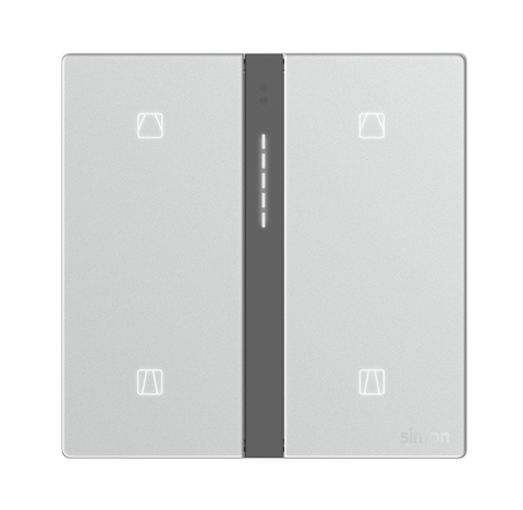 Module công tắc rèm cửa đôi (Metal) Simon M7 Smart   66E8014MTY-2A Màu Bạc