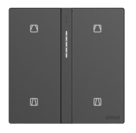 Module công tắc rèm cửa đôi Simon M7 Smart 6E8014GTY-4D màu xám