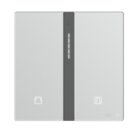 Module công tắc rèm cửa đơn (Metal) Simon M7 Smart  66E8013MTY-2A Màu Bạc