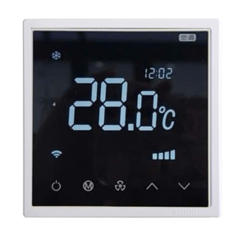 Bộ điều khiển điều hòa trung tâm VRF Simon smart 70E7031TY màu trắng