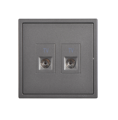 Module Ổ cắm Tivi và Tivi chuẩn F Simon I7 705119S-61 màu xám