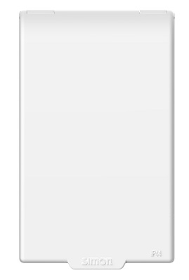 Mặt che chống nước cho ổ cắm hình chữ nhật lắp dọc màu trắng Simon 52155
