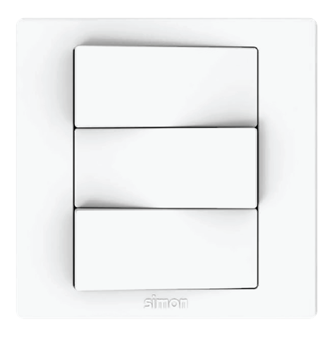 Công tắc ba 2 chiều màu trắng Simon S5 S5132 lắp đế vuông