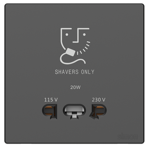 Bộ ổ cắm dao cạo râu simon S6 đen 58E651-26 (black)