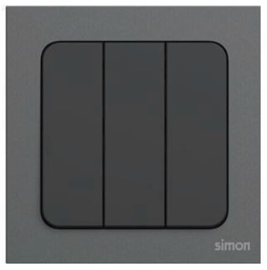 Module Công tắc ba, 2 chiều Simon S20 821032-26 màu Đen