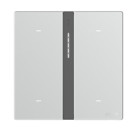 Module công tắc bối cảnh bốn Simon Smart M7 Màu Bạc 66E8008GTY-4E