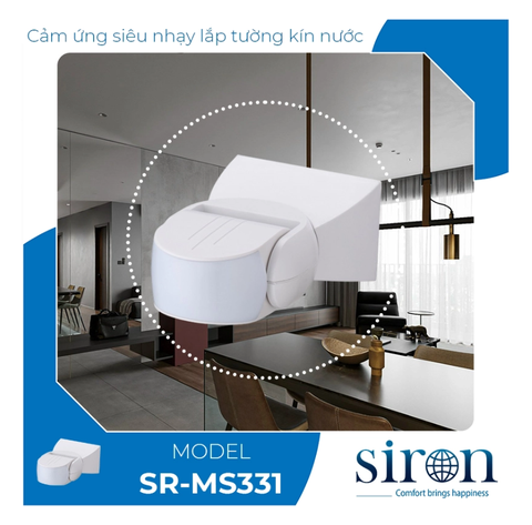 Công tắc cảm ứng chuyển động Rada vi sóng lắp ngoài trời Siron SR-MS331 IP65