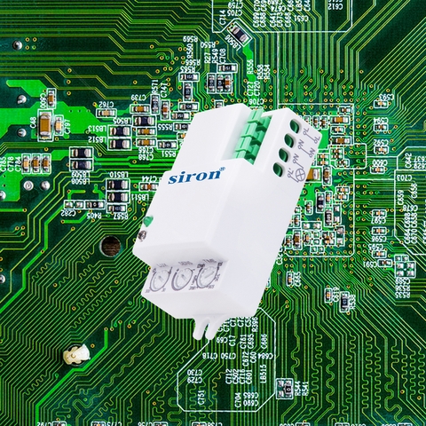 Công tắc cảm ứng rada vi sóng siêu nhạy đa năng lắp nổi trần âm trần nhỏ gọn siron SR-MS031