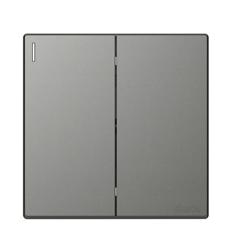 Công tắc đôi 2 chiều màu ghi xám Simon Series S6 581022-61 lắp chuẩn đế vuông