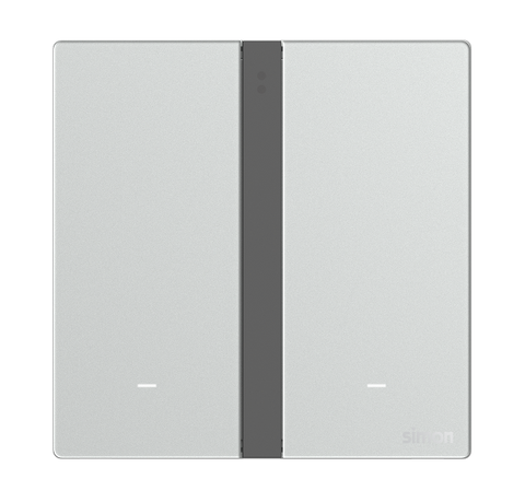 Module công tắc đôi Simon M7 Smart (Metal Silver) 66E8002MTY-2A Màu bạc