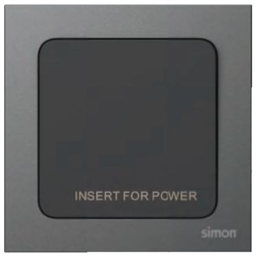 Module công tắc thẻ từ 20A Simon S20 82E601-26 màu Đen