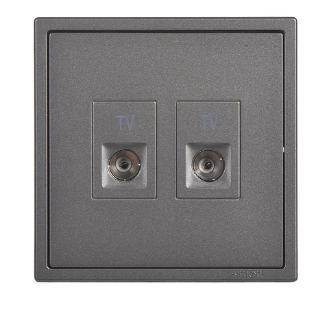 Module Ổ cắm Tivi đôi Simon I7 705119-61 màu xám