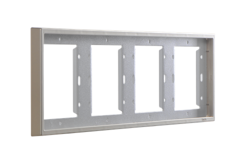 Khung viền bốn Simon I7 700840-46 màu Sâm panh chuẩn đế vuông 86