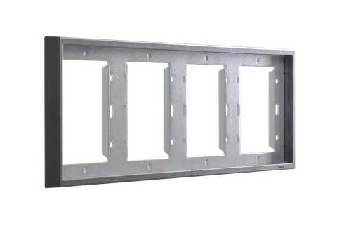 Khung viền bốn Simon 700840-61 màu xám chuẩn đế vuông 86