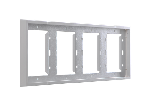 Khung viền bốn Simon I7 700840 màu trắng chuẩn đế vuông 86