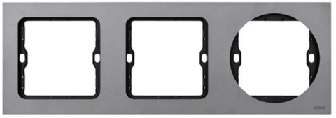 Khung viền ba (Square*2 + Round) Simon S20 820832-21 Màu Xám