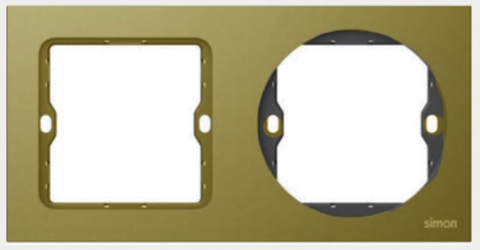 Khung viền đôi (Square+ Round) Simon S20 820822-20 Màu Sâm panh
