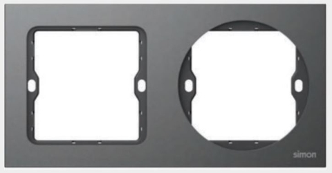 Khung viền đôi (Square+ Round) Simon S20 820822-21 Màu Xám